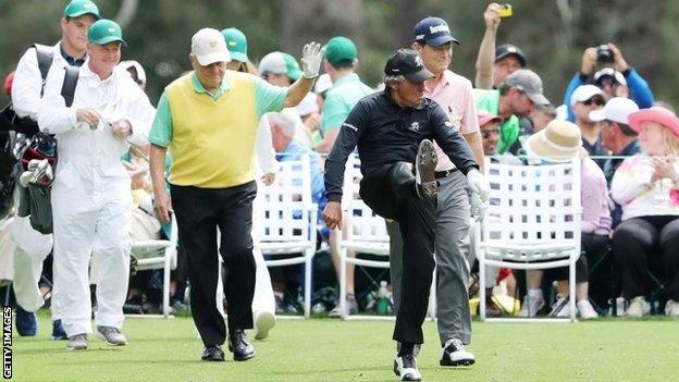 (l-r) Jack Nicklaus, Gary Player and Tom Watson