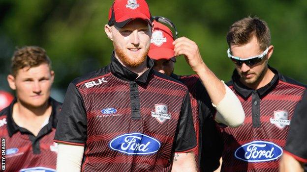 Ben Stokes scored 34 for Canterbury on Wednesday