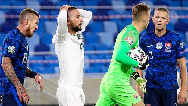 Conor Hourihane shows his disappointment after missing his glorious chance late in normal time