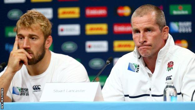 Former England captain Chris Robshaw and head coach Stuart Lancaster