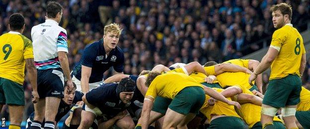 Scotland scrum against Australia