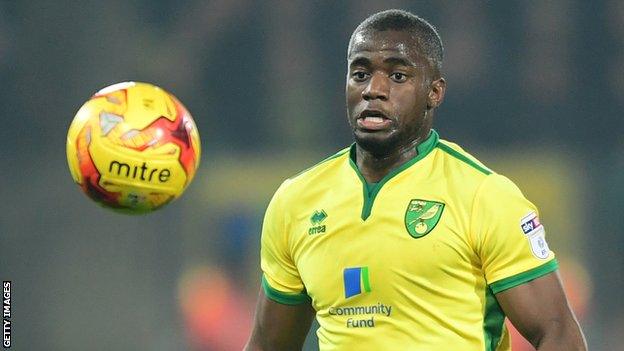 Sebastien Bassong in action for Norwich