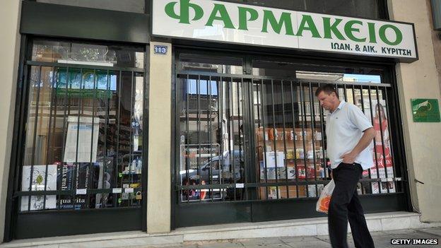 Man walks past closed chemist