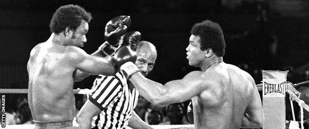 George Foreman and Muhammad Ali