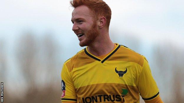 Oxford United striker Ryan Taylor