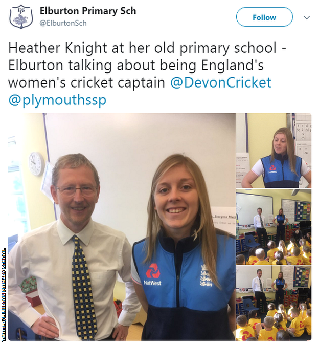 Heather Knight visits Elburton Primary School