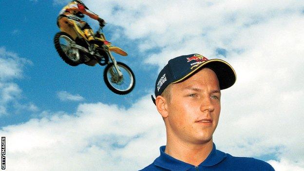 Kimi Raikkonen poses for Sauber before his first race in F1 at the Australian Grand Prix in 2001