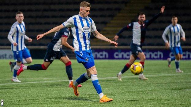 Kilmarnock striker Oli Shaw scores