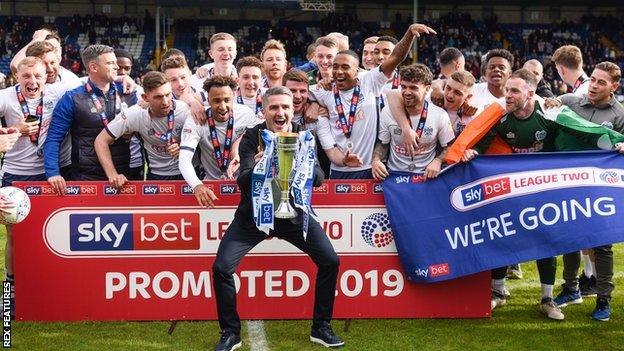 Bury celebrate promotion