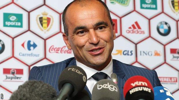 Belgium coach Roberto Martinez