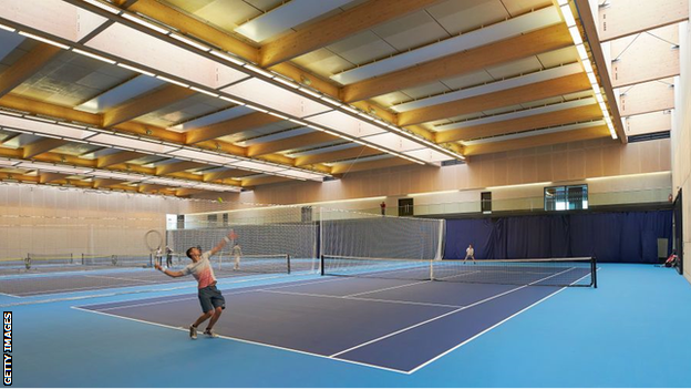 Indoor tennis courts