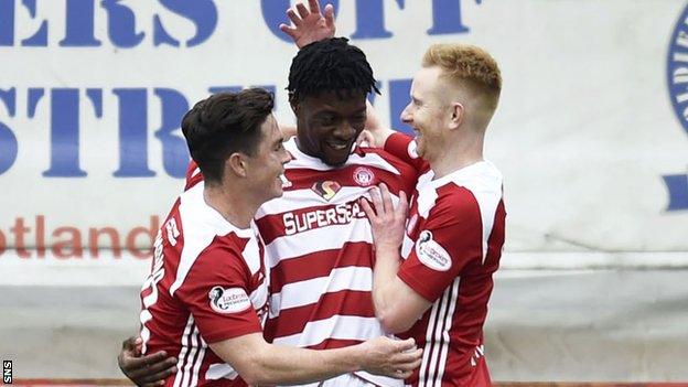 Hamilton celebrate Rakish Bingham's equaliser