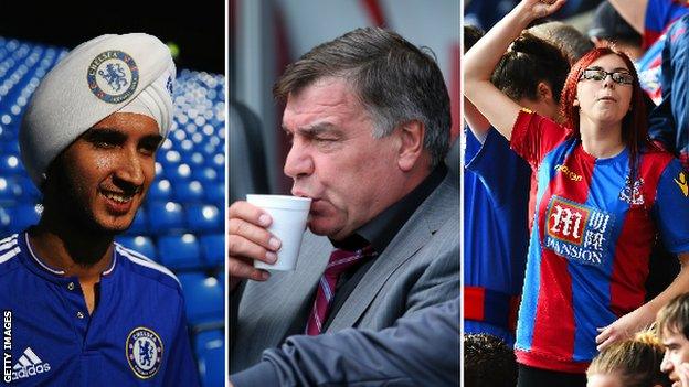 Chelsea, Crystal Palace fans and Sam Allardyce