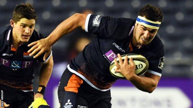 Scotland hooker Stuart McInally in action for Edinburgh