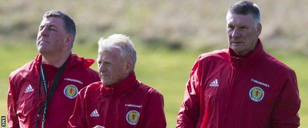 Mark McGhee, Gordon Strachan and Jim Stewart