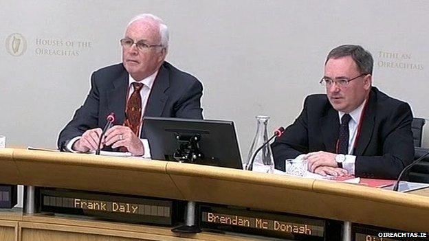 Frank Daly and Brendan McDonagh at PAC hearing