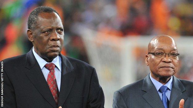 Issa Hayatou and Jacob Zuma