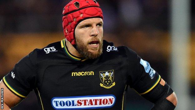 James Haskell in action for Northampton