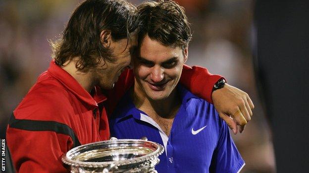 Roger Federer and Rafael Nadal