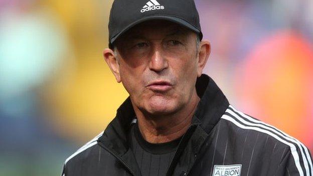 West Bromwich Albion head coach Tony Pulis