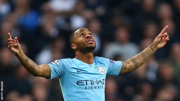 Raheem Sterling celebrates