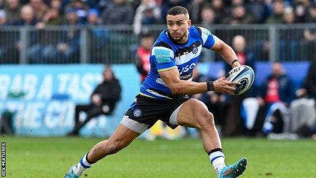 Jonathan Joseph playing for Bath against Bristol this season