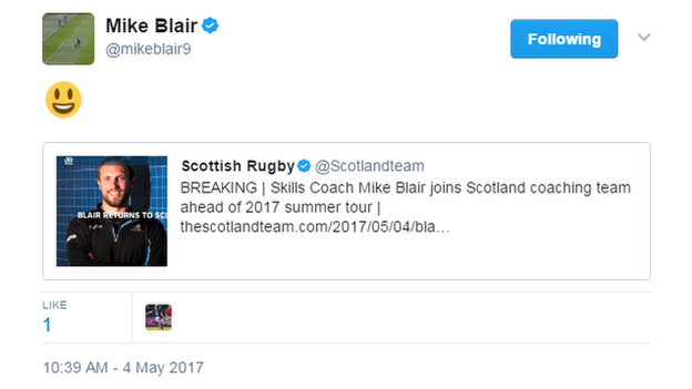 Warriors and Scotland coach Mike Blair