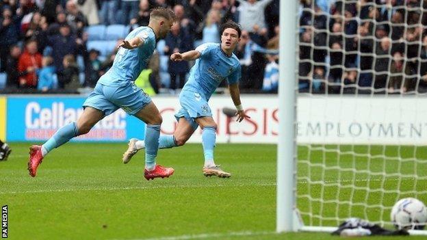 Matt Godden scored the penalty that arose from his tangle with Fulham defender Antonee Robinson