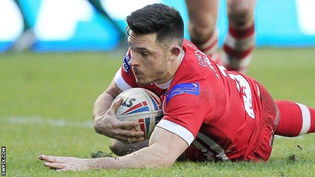 Salford's Niall Evalds has scored six tries in Super League so far this season