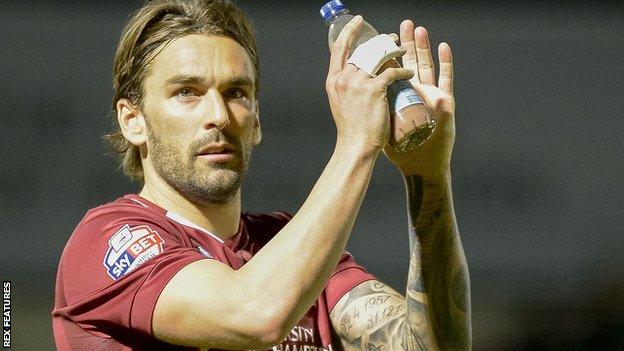 Ricky Holmes in his first spell at Northampton Town