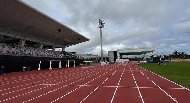 The Cote d'Or Stadium in Mauritius