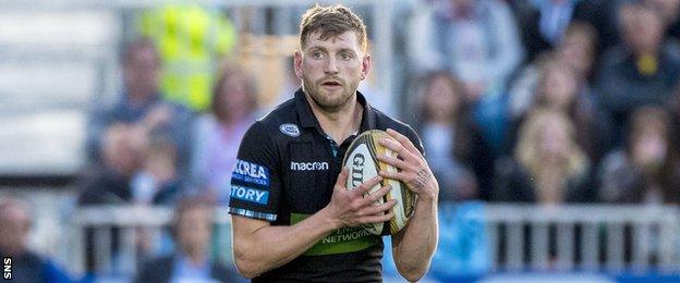 Scotland fly-half Finn Russell in action for Glasgow Warriors