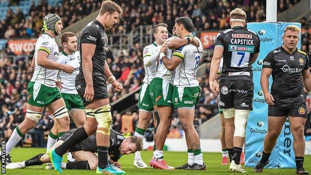 London Irish score against Exeter