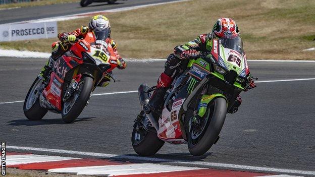 Jonathan Rea was penalised for a crash with Alvaro Bautista on the second lap in France