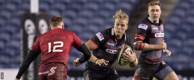 Munster and Edinburgh players