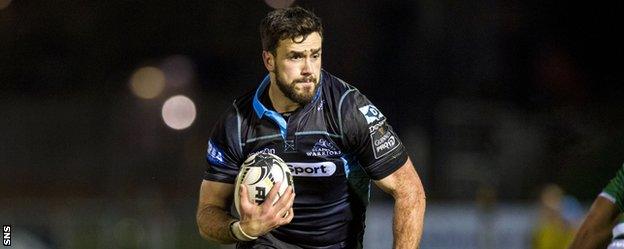 Alex Dunbar helped Glasgow Warriors to a crucial European win against Scarlets in Wales