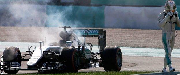 Lewis Hamilton during the Malaysian Grand Prix