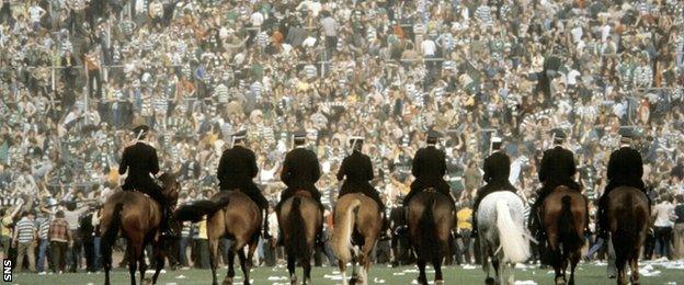 Rangers v Celtic in the 1980 Scottish Cup final