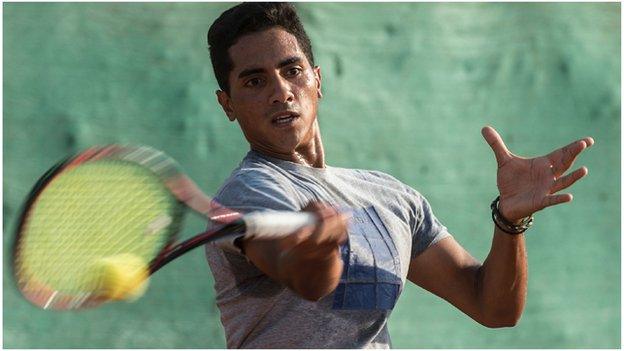 Egyptian tennis player Youssef Hossam