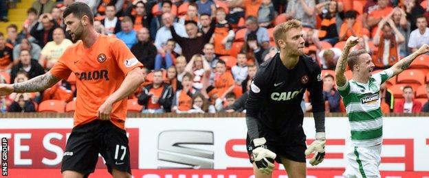 Mark Durnan (left) scored an own goal