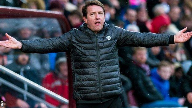 German head coach Daniel Stendel was unable to steer Hearts to safety