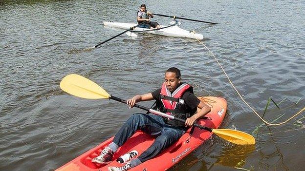 Canoeing on the Jubilee River