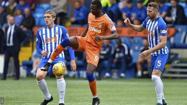 Kilmarnock and Rangers players