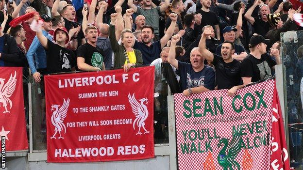 Liverpool fans in the Stadio Olimpico