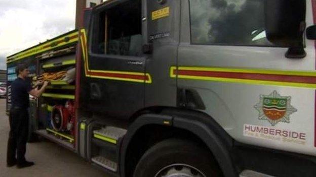 Humberside Fire Service fire engine