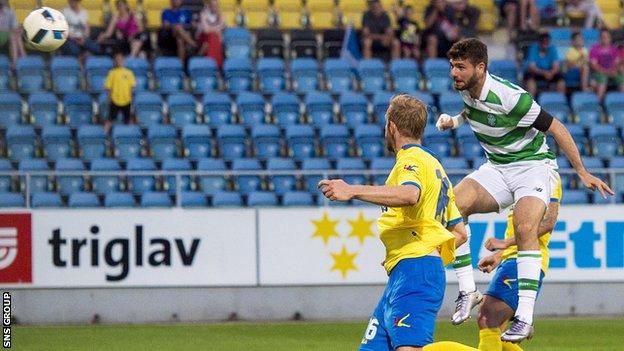 Nadir Ciftci scores for Celtic in Slovenia