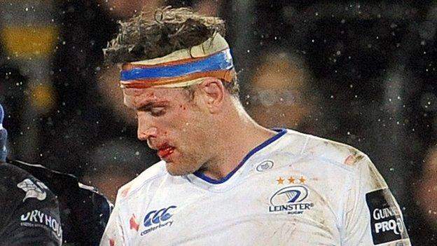 Jamie Heaslip did not pass a head injury assessment after being injured early on in Friday's game