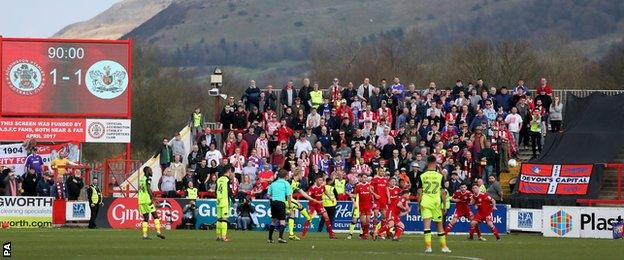 Promotion could have been wrapped up had Stanley beaten promotion-chasing Exeter City on Saturday, but the Grecians held them to a 1-1 draw