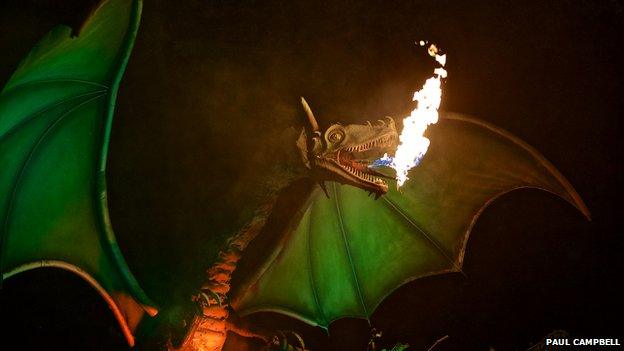 Dragon sculpture at Belladrum