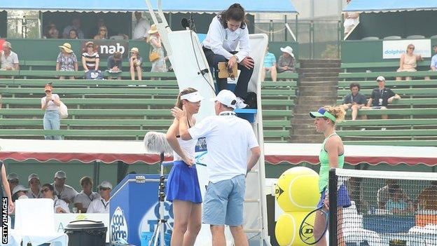 Maria Sharapova and Laura Siegemund in Kooyong